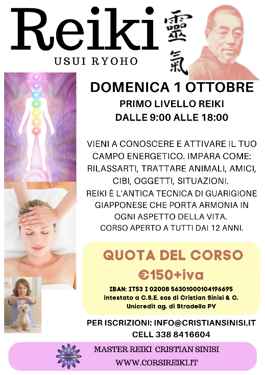 presentazione reiki badia pavese 1° livello 