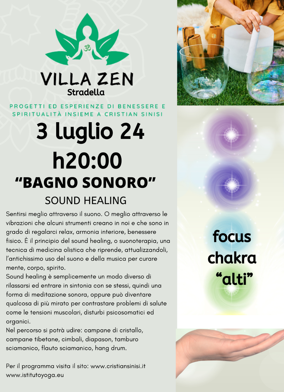 bagno sonoro 3luglio 24 di crisitan sinisi a stradella in villa zen 