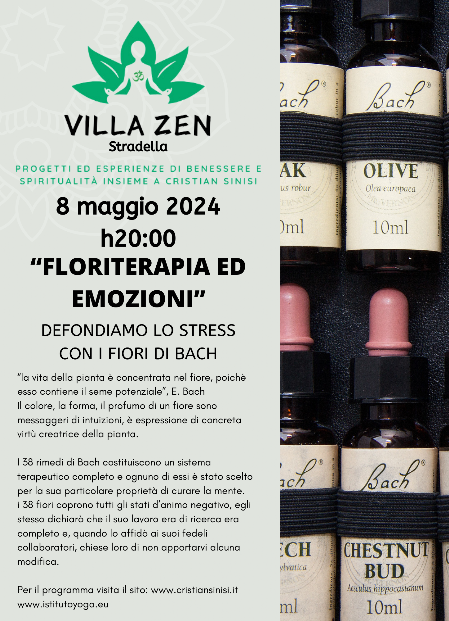 floriterapia di Bach a Stradella 8 maggio - villa zen 