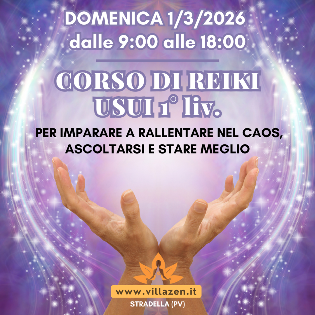 1 marzo corso di reiki 1 livello - villa zen