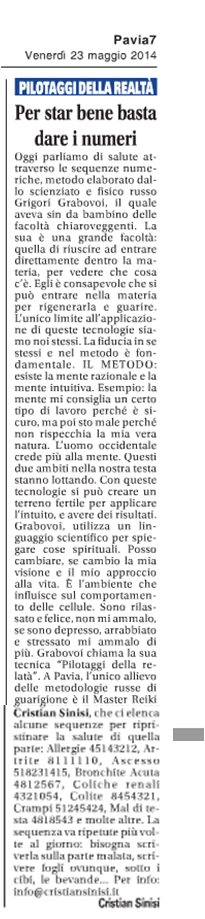 guarire con i numeri - articolo di cristian sinisi
