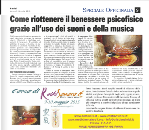 benessere con il suono - articolo di cristian sinisi